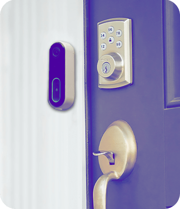 A Guardian Protection customer's front door with a Video Doorbell Pro